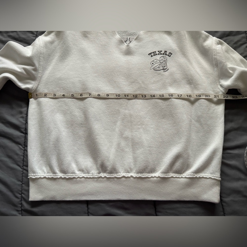 Aeropostale Houston Texas Cowgirl Oversized Notch V Neck Sweatshirt Size XS - Picture 9 of 13